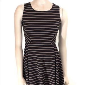 Black and brown striped dress
